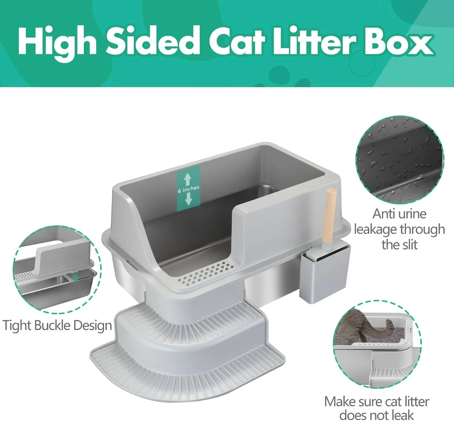 Stainless steel cat litter box