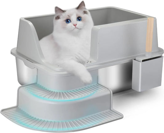 Stainless steel cat litter box