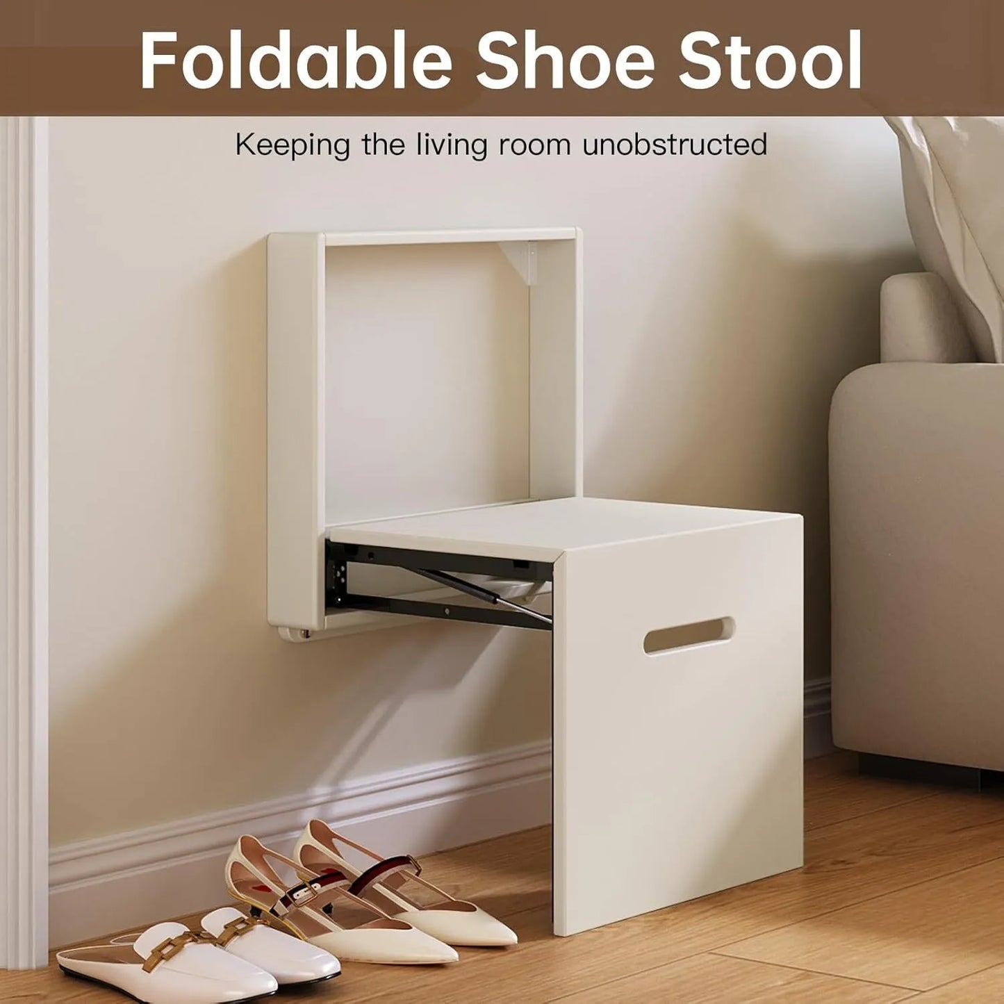 Wall Mounted Folding Entryway Stool