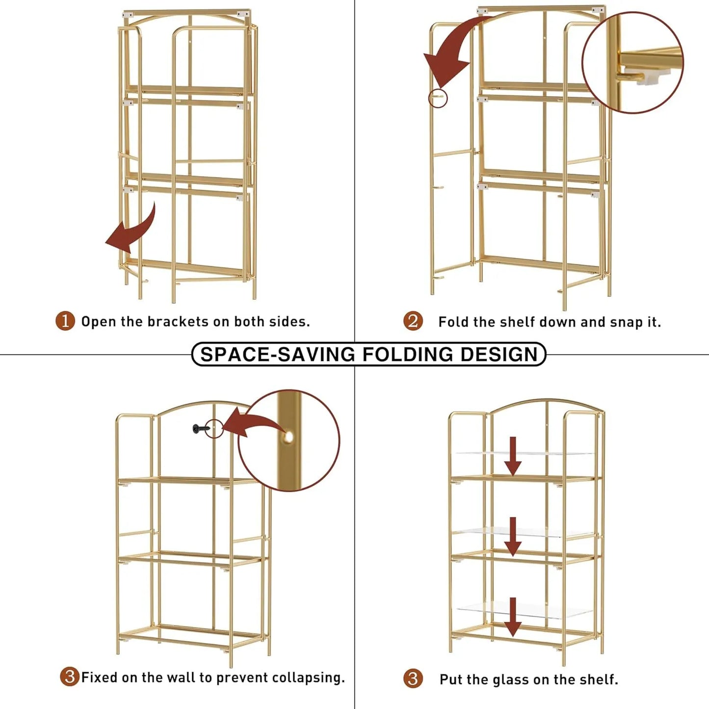 Portable Bookcase Storage Organizer