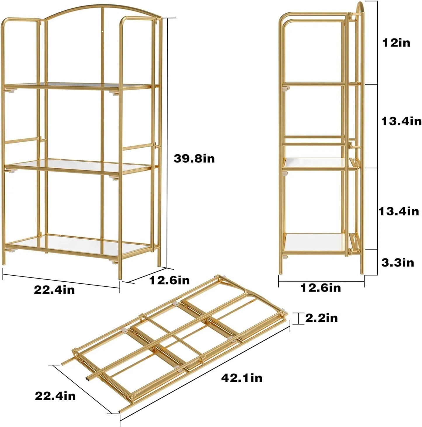 Portable Bookcase Storage Organizer