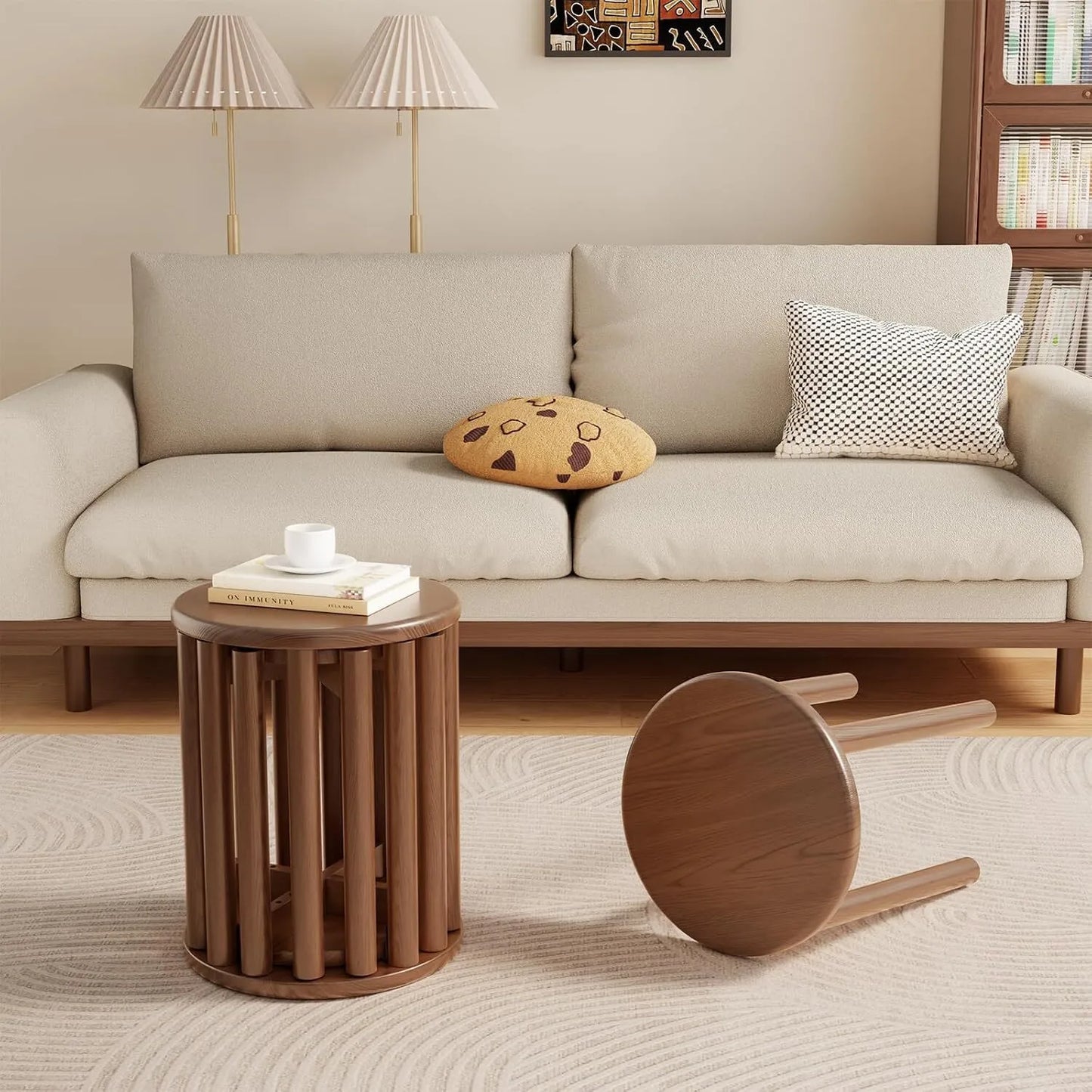 Stackable Domestic Round Stool Set of 4