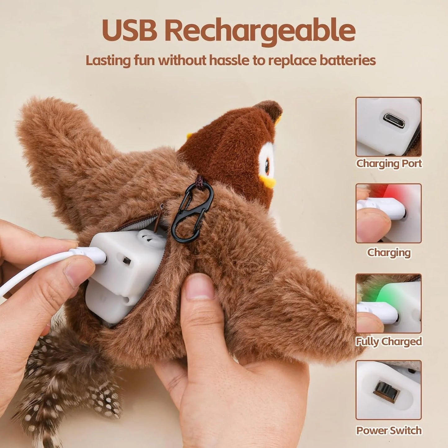 🐾Interactive Chirping Bird Cat Toy